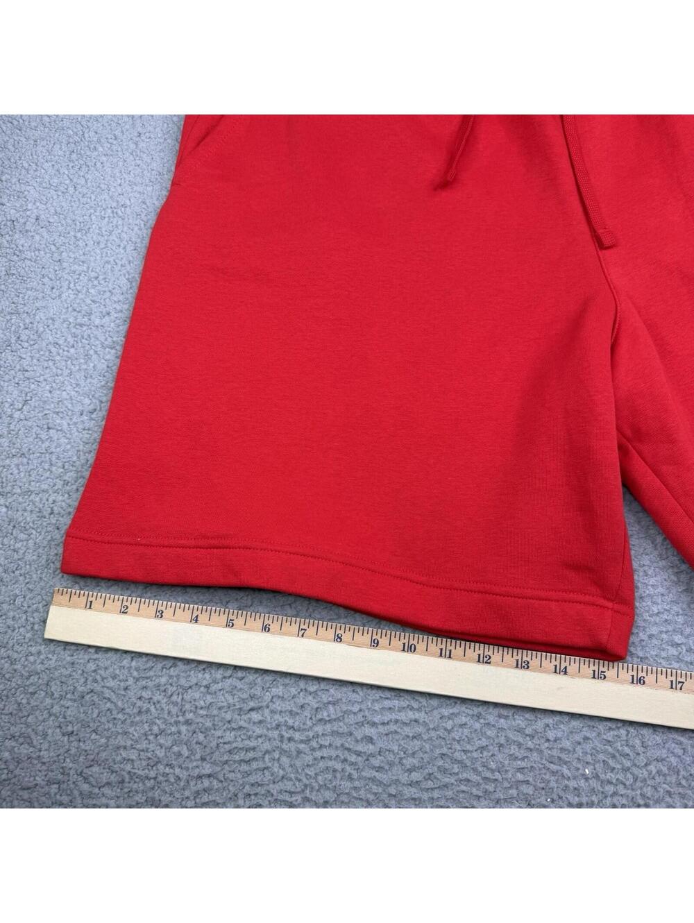 Nike "Just Do It" Logo Red Fleece Gym Workout Sweat Shorts Men's 2XL (40x9 )NWT - Picture 11 of 11